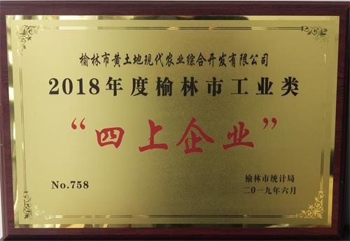 2018年度榆林市工業類“四上企業”（黃土地）